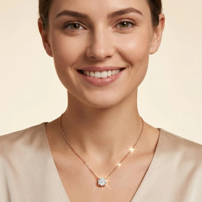 1-3ct Moissanite Necklace for Woman Wedding Fine Jewely with Certificates 925 Sterling Sliver Plated 18k White Gold Necklace