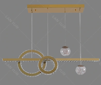 Modern home decoration salon lamps for living room smart crystal Pendant lights dining room indoor lighting