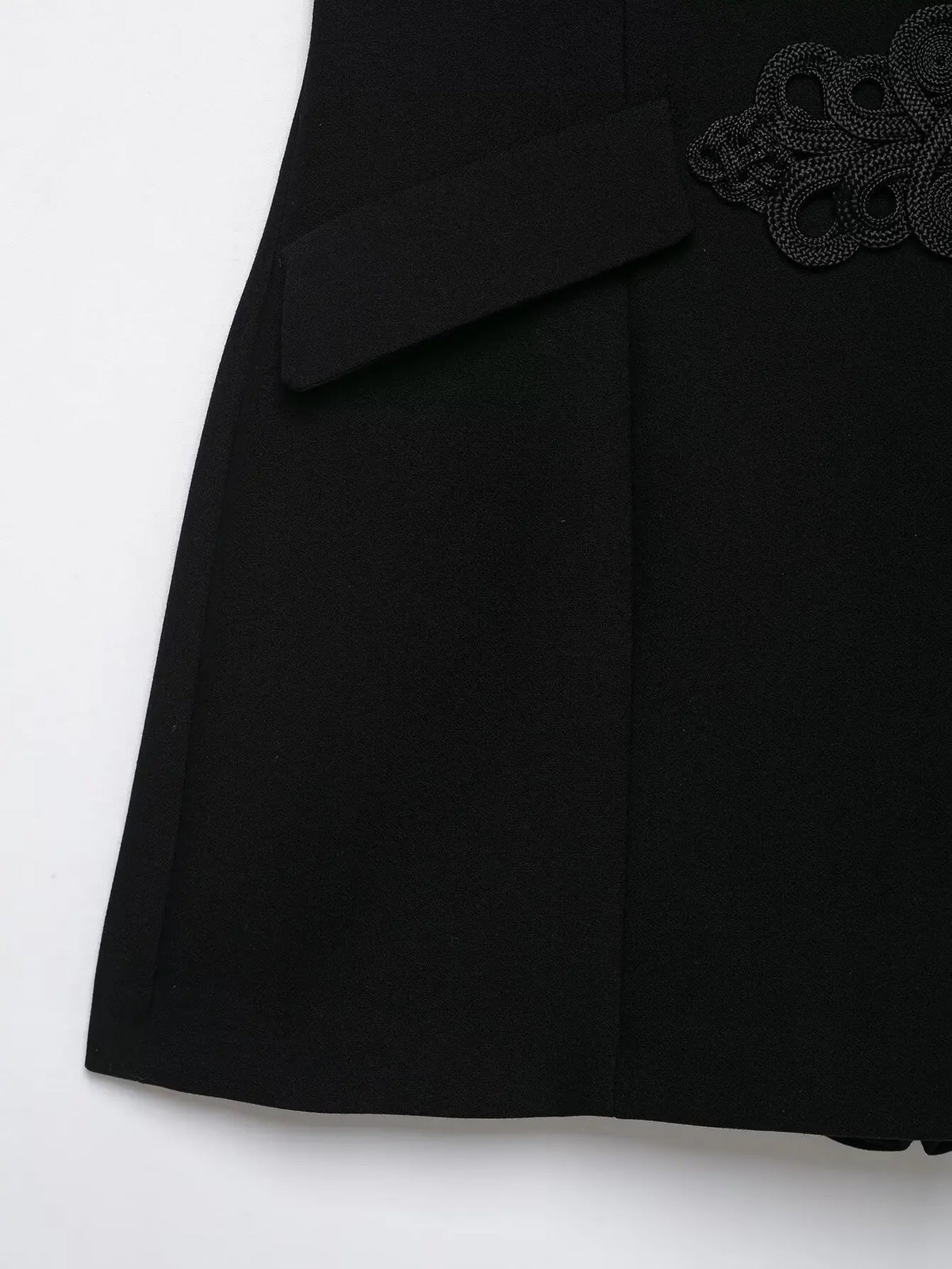 BSAY Women Black Halter Blazer Jumpsuit Lapel Collar Chinese Knot Buttons Sleeveless Slim Fit Short Rompers Elegant Party Outfit