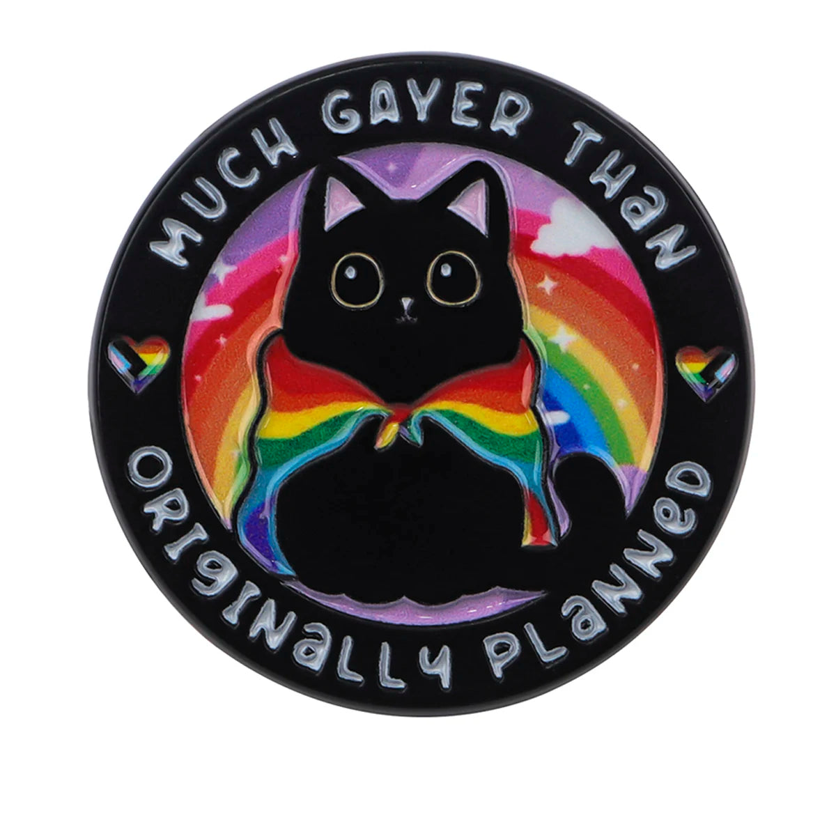 Cute Animal Rainbow Cat Enamel Pin LGBT Gay Brooches for Women Men Lapel Pins Badges on Backpack Gay Accessories Jewelry Gifts