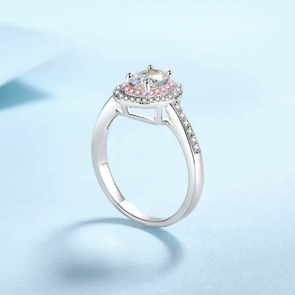 Sweet Girl Oval Ring 1ct Women Moissanite PT950 Platinum - Slimming Oval Cut, Sweet Lovely Charm