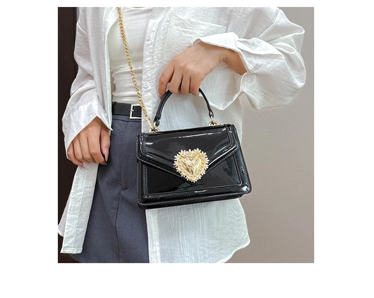 Light Luxury Burgundy Handbags for Women Trendy Versatile Buckle Flip Shoulder Bags Female Casual Commuting Chain Crossbody Bag