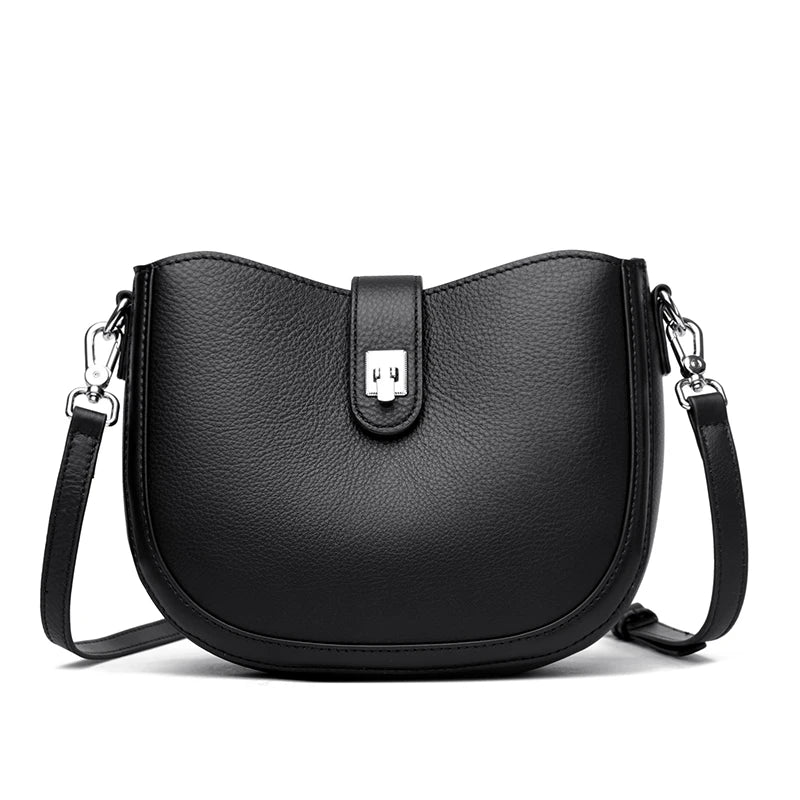Luxury Genuine Leather Tote Bag Women Real Cow Leather Handbag Fashion Ladies Shoulder Crossbody Bags 2025 New Female Sac A Main