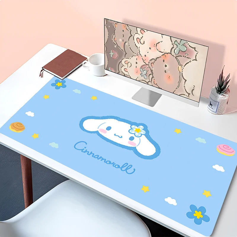 Kawaii Mouse Pad Laptop Anime Gamer Cabinet Keyboard Rug Cute Cartoon C-cinnamoroll Desk Mat PC Gaming Mousepad For Girl Gifts
