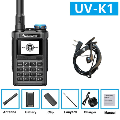 Quansheng K1 Kong Mini 5W Air Band 200Ch Communication Radio 10Km Long Range Walkie Talkie