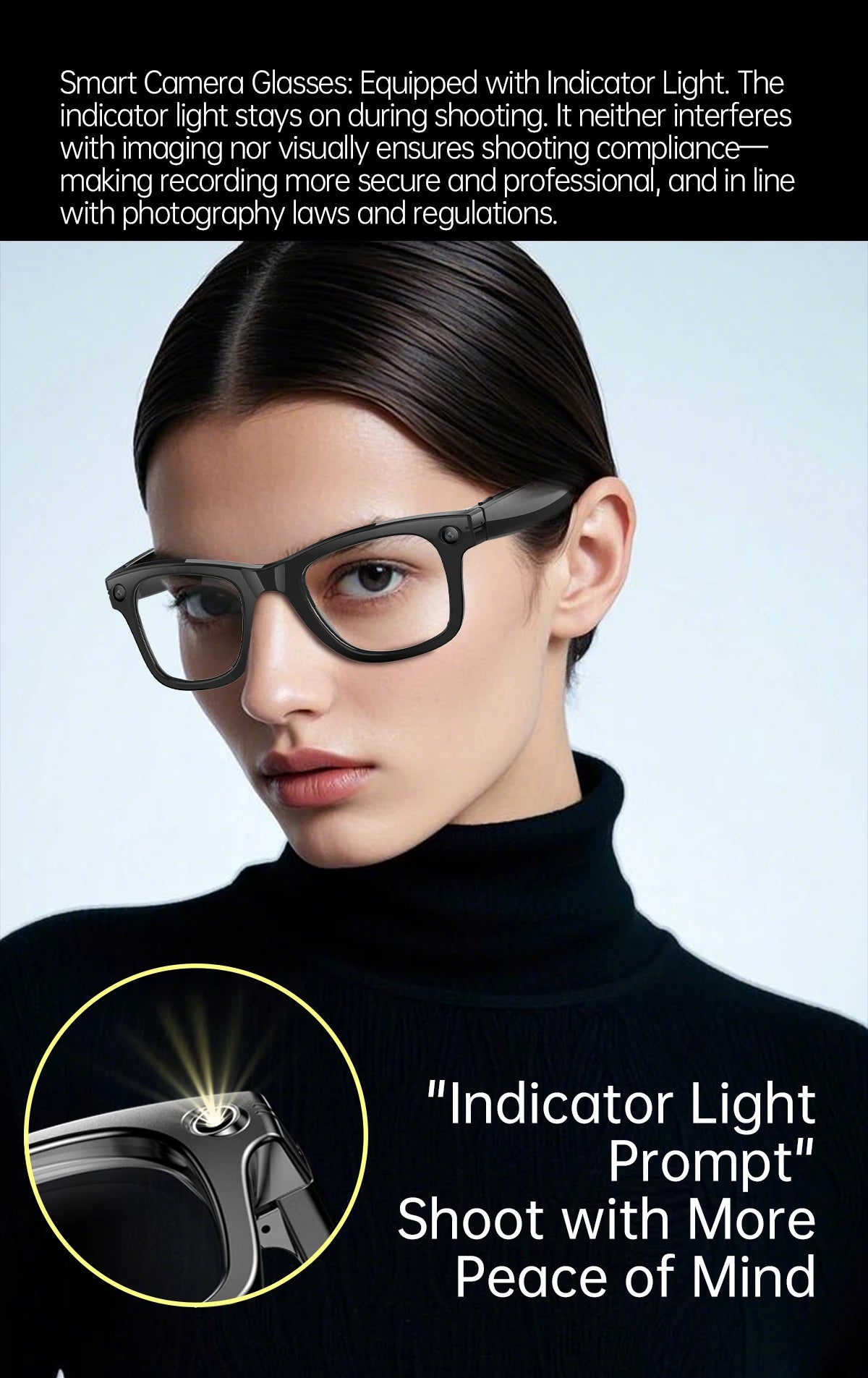 AI Smart Glasses with 8MP Camera Video Recording 100+ Languages Translation Sunglasses Bluetooth Call Music Play Men Women 2026