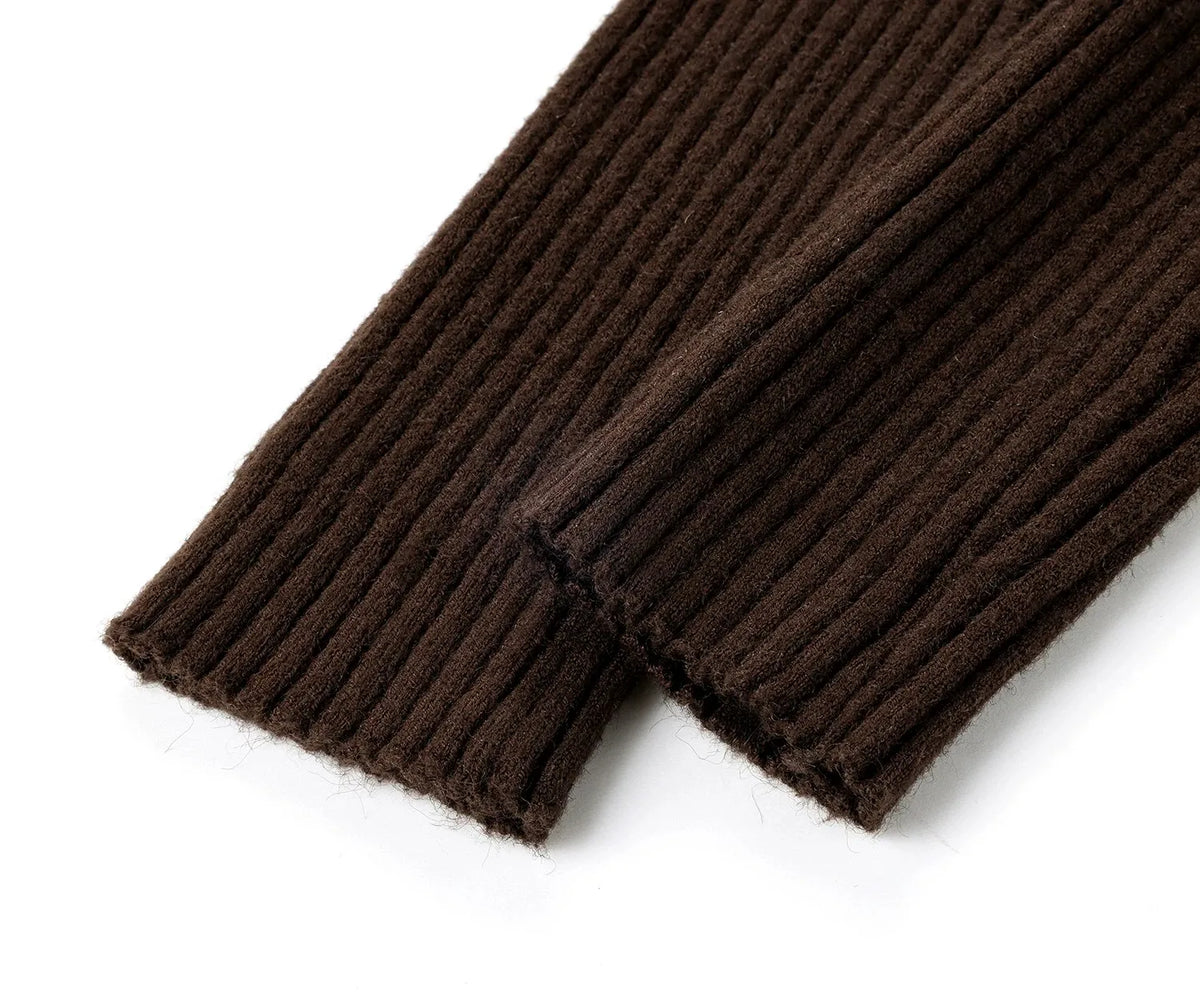 2026 Women's Autumn Winter Knit Cardigan Versatile Office Slim Flattering Cropped Zip-Up Sweater Korean Long Sleeve Outerwear