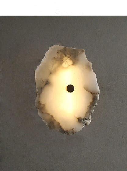 Natural Marble LED Wall Lamp Copper Luxury Novelty Lighting Sconce For Bedroom Living Dining Room Wall Decor Modern Art Design