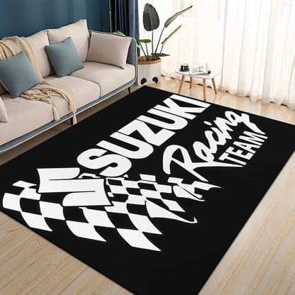 Suzuki Motorcycle Large Carpet Rug for Home Living Room Bedroom Sofa Doormat Decor Kids Play Area Non-slip Floor Mat Decoration