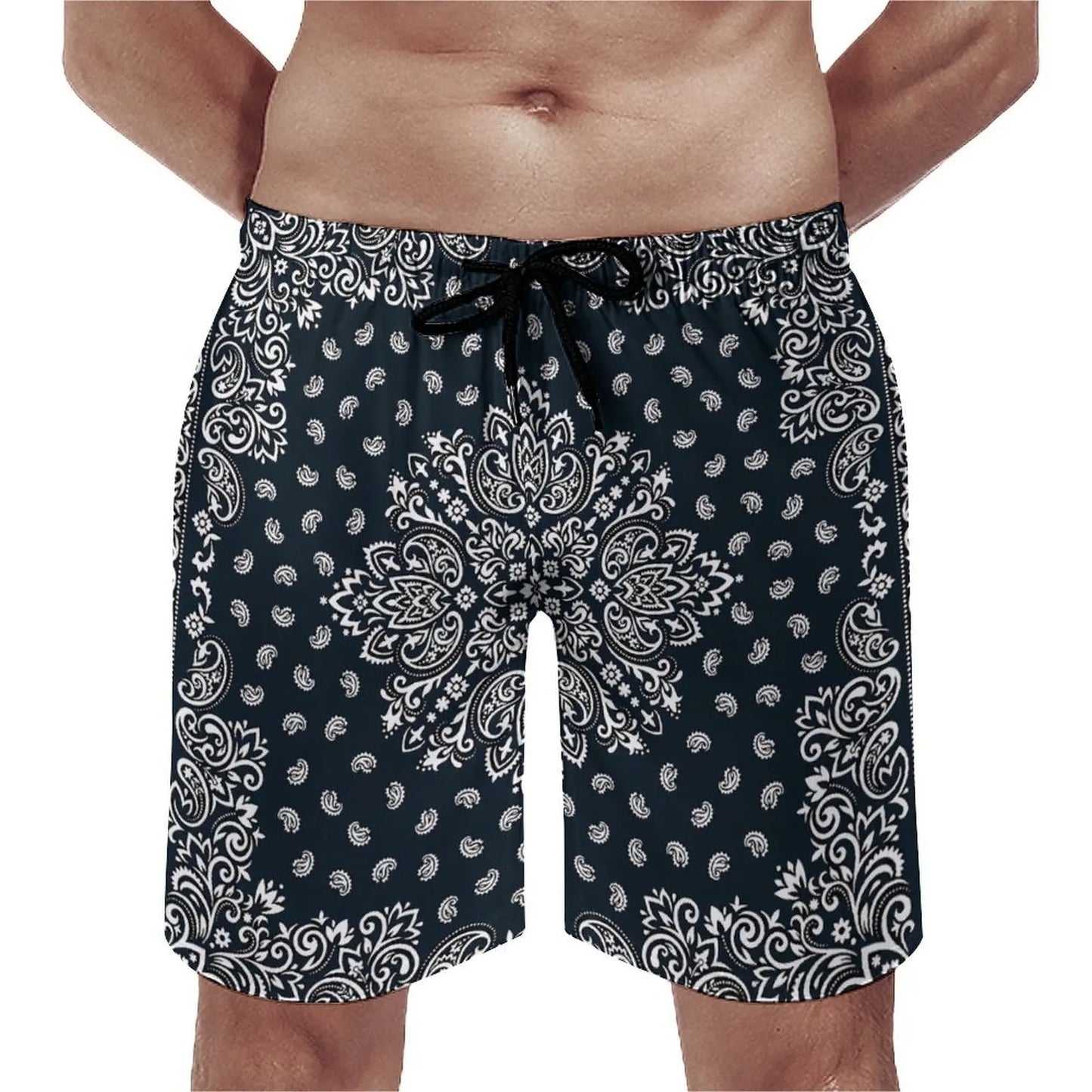 Customizable Bandana Beach Couple Swimsuits Men Casual Beach Pants Women Bikinis Brand New Design