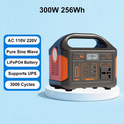 Gaiaray Portable Power Station 100W 200W 300W 500W Pure Sine Wave Solar Generator 110V/220V UPS LiFePO4 Power Plant For Camping