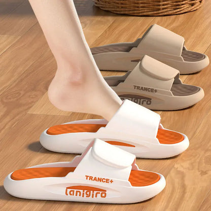 2025 New Men's Summer Slides - Trendy Outdoor/Indoor Slippers Non-Slip & Odor-Resistant Couple Matching Sandals for Home/Beach