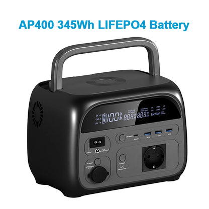 CTOLITY 500W Portable Power Station 345.6Wh Solar Generator LiFePo4 Batteries AC 220V Energy Storage Supply Camping 2PCS AP400