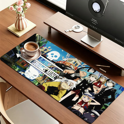 Anime S-Soul E-Eater Mouse Pad Anti Slip Rubber Edge Locked Thickened Laptop Gaming Desk Mat