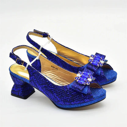 New Arrival Matching Shoes and Bag for Women for Weddings Elegant Woman Heeled Shoes for Party Shoe and Bag Party Italy Set