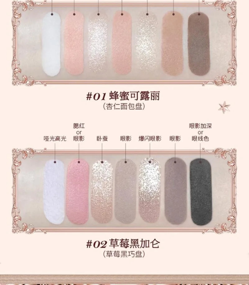 Flower Knows Strawberry Cupid Professional Makeup Set For Women Full Kit Gift Box Eyeshadow Lip Cream Blush Compact Powder Sets