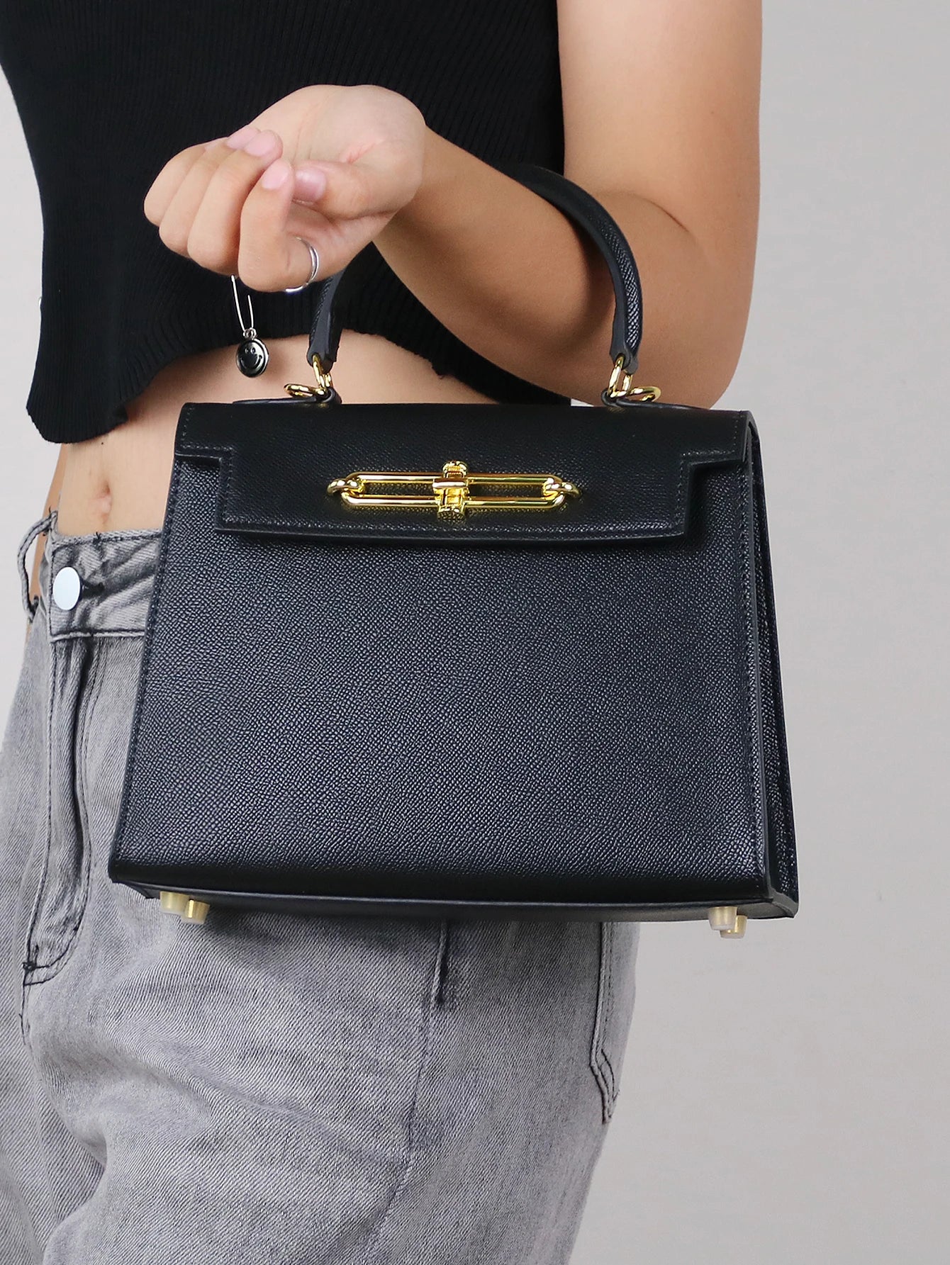 2026 High-End Portable Fashion Ladies Bag Temperament Small Bag Palm Crocodile Handbag OL Commuter Joker Work Bag Light Luxury S