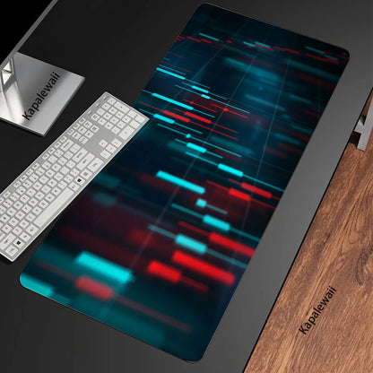 Stock Market XXL Mouse Pad 900x400 Chart Pattern Mousepads Keyboard Gaming Desk Mat Mice Computer Accessories Mouse Mat Carpet