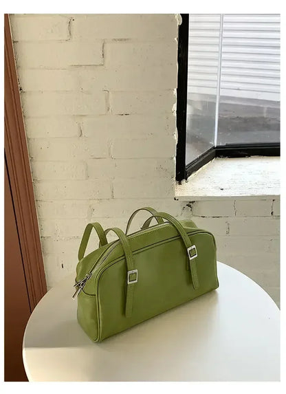 2026 Luxury Designer Handbags Pure Color Causal Bag Big Capacity Pillow Underarm Bag Green Commuter Shoulder Bags for Women