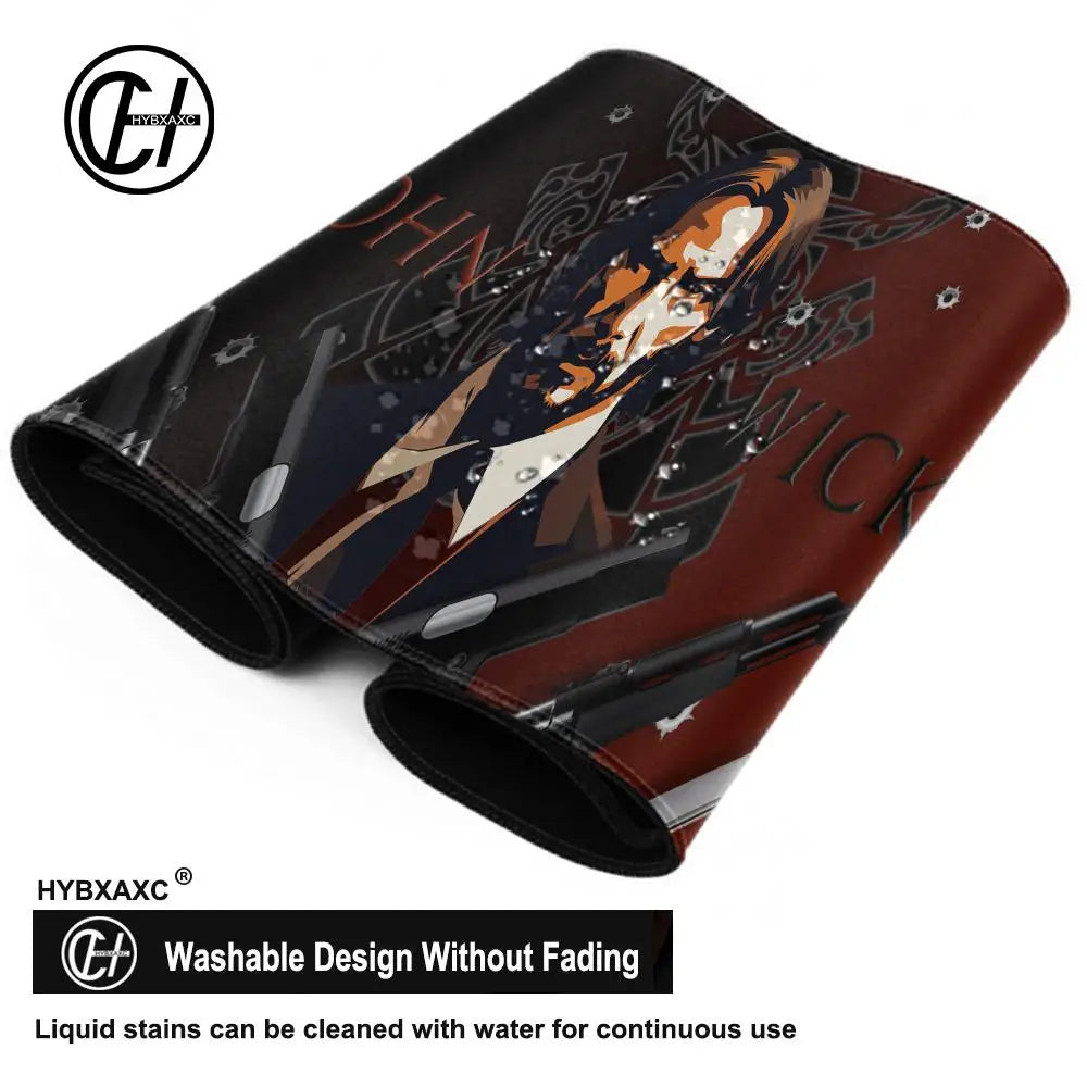 John Wick Mousepad Non-slip Lockedge Office Student Gaming Thickened Large Writing Pad Cushion 100x50