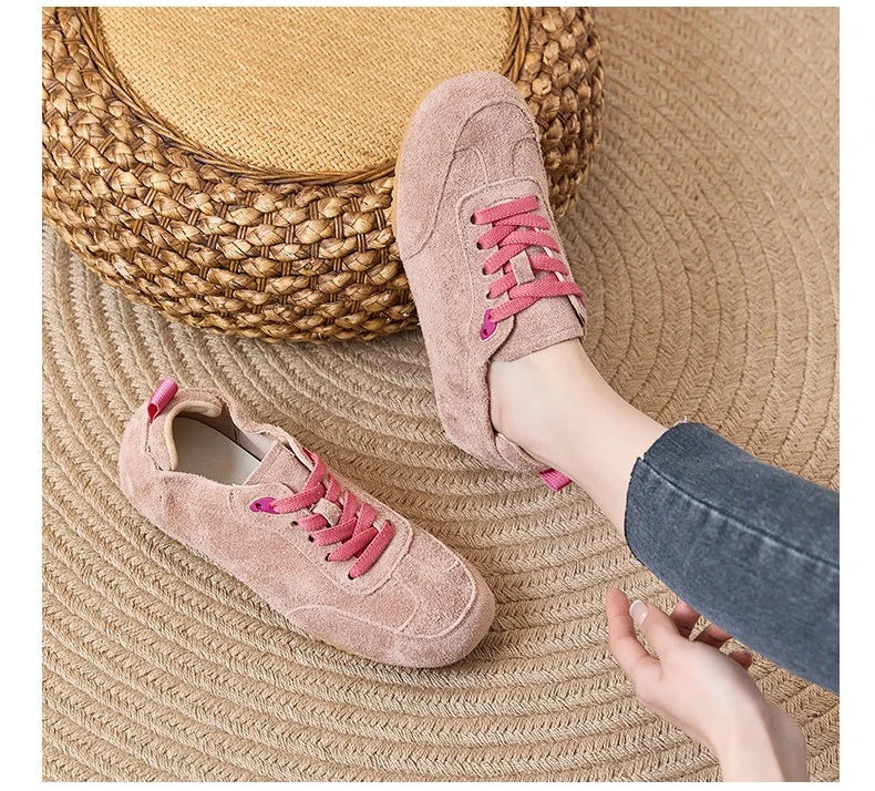 Women's 2026 New Suede Boodles Shoes, Women's Flat Training Shoes, Women's Sport Shoes Luxury Designer Shoes for Women