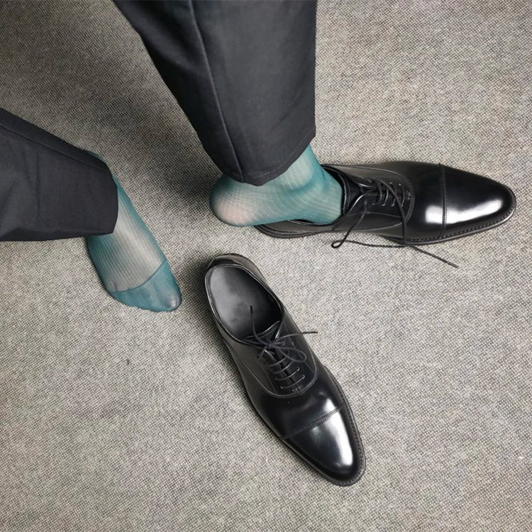 Dress Tube Socks Man Sheer Stockings Men Ultra Thin Erotic Formal Wear Socks Man Sexy Transparent Business Socks
