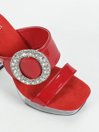 2025 New Women's Slippers Designer Luxury Rhinestone Square Toe Platform Sandals Summer 12CM Shoes For Ladies Clear High Heels