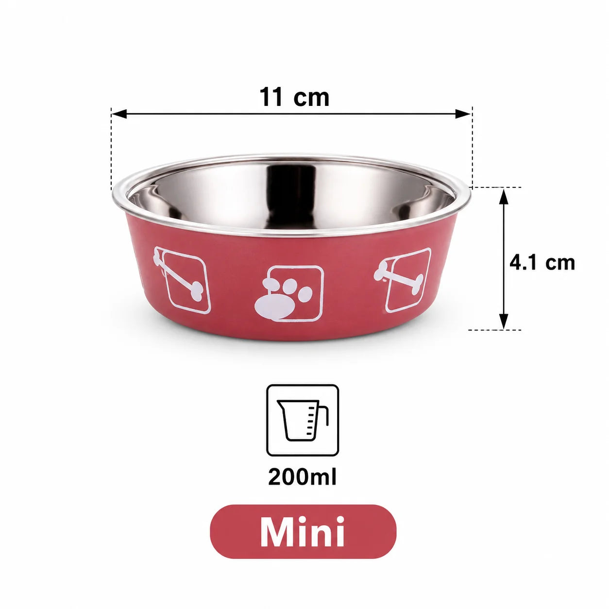 Stainless Steel Pet Bowl Thickened Anti Slip Dog Food Bowl Anti Knock Over Water Basin Pet Feeder for Cats Dogs