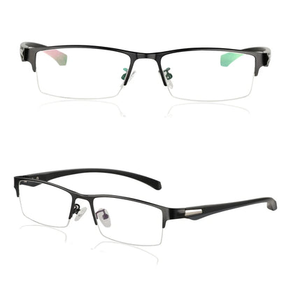 Smart Progressive Photochromic Reading Glasses Men TR90 Multi-Focus Anti Blue Ray Business Eyeglasses Fashion Half-Frame +2.5