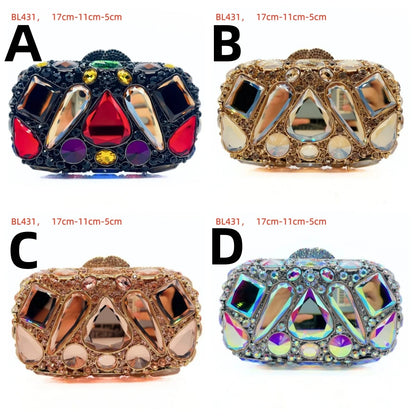 Champagne Bottle Bag Hollow Rhinestone Diamond Evening Bag Party Wedding Banquet Clutch Purse for Women Sac De Marque Luxe Femme