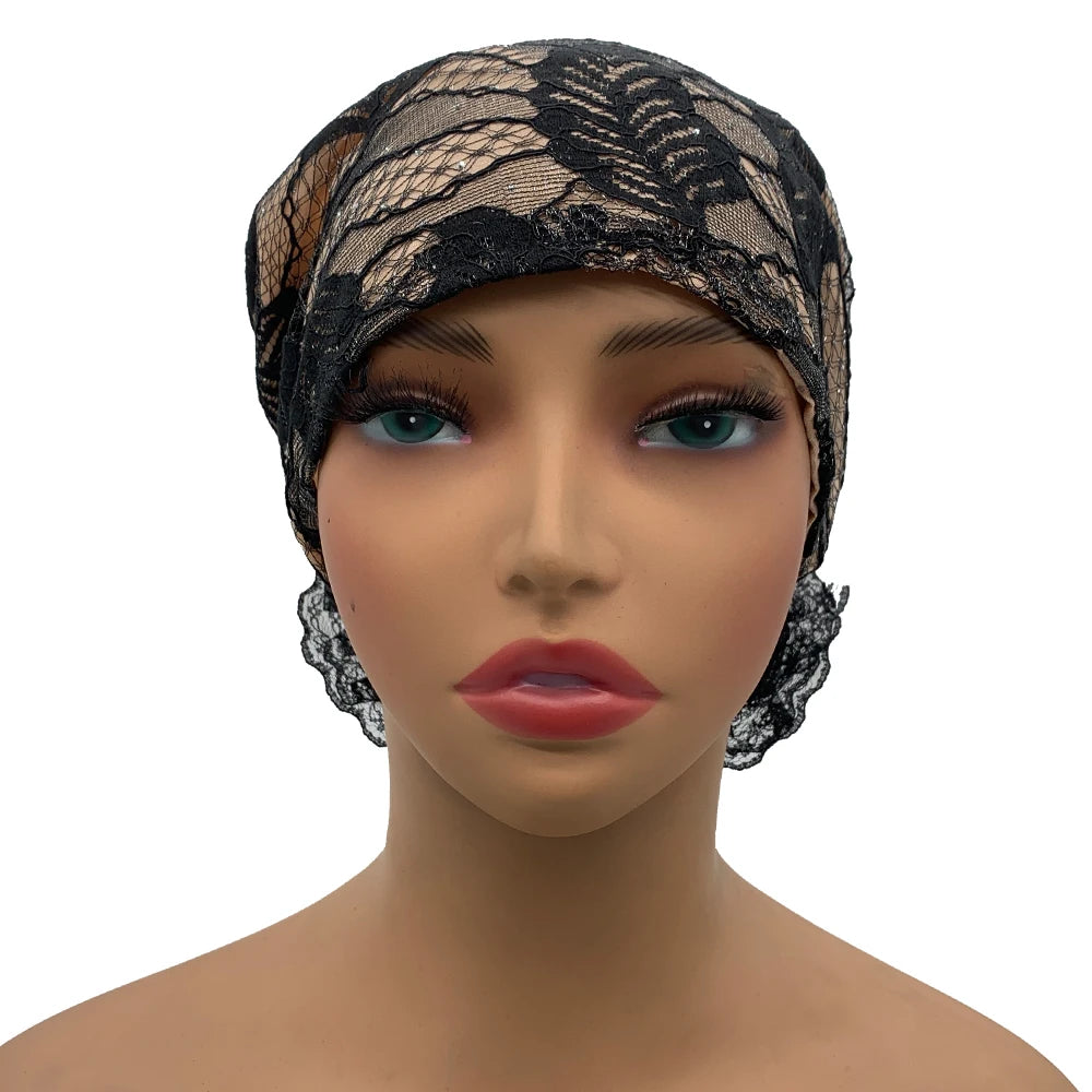 Embroidery Turban Cap for Women Summer Breathable Head Wraps Bonnet Muslim Under Scarf Hat Cancer Chemo Hats Turbante mujer