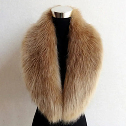 Hood Fur Scarf Imitation Fur Shawl Fake Collar Wrap Winter Scarf Large Winter Fur Collar Thick Neck Warmer Scarf Woman Luxury