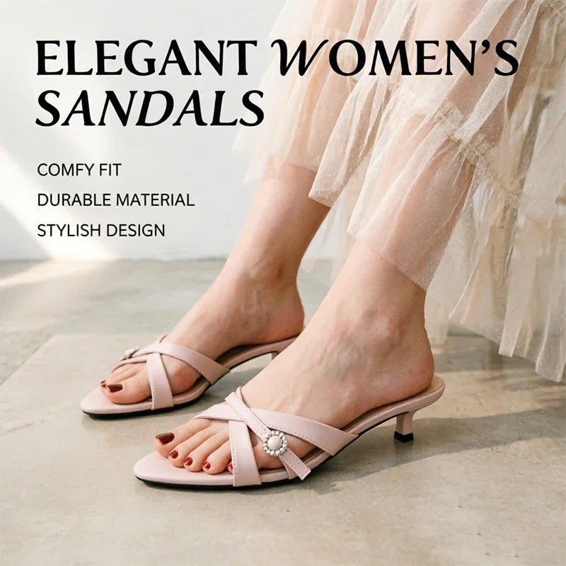 Sexy High Heels Slippers Pointed Toe Heels Shoes for Woman Sandals Luxury Dress Slides Elegant Pumps Party Mujer Flip Flops