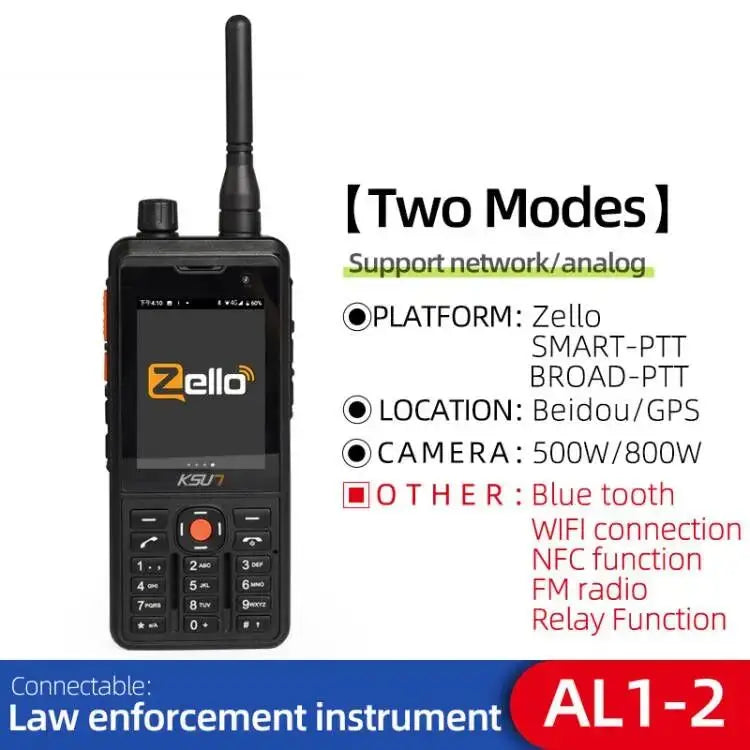 KSUT AL2 Powerful Than Motorola Walkie Talkie Digital Network Zello Radio Long Range Professional Radio Communicator  Wireless