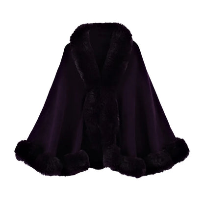 Women Winter Warm Shawl Thicken Coat Cardigan Cape Cloak Outer