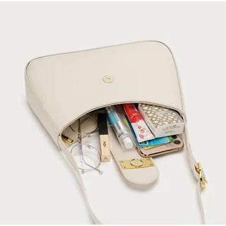 Women Bag Luxury Designer Clutch Handbags Solid Color Leather Underarm Shoulder Bag Casual Female Luxury Hobos Bags White Black