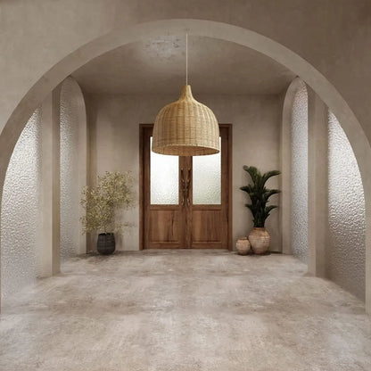 JOYINLED 26/30/35/45cm Natural Bamboo Handmade Pendant Lights Boho Rustic Ceiling Pendant Lamp Farmhouse Southeast Asian E26 E27