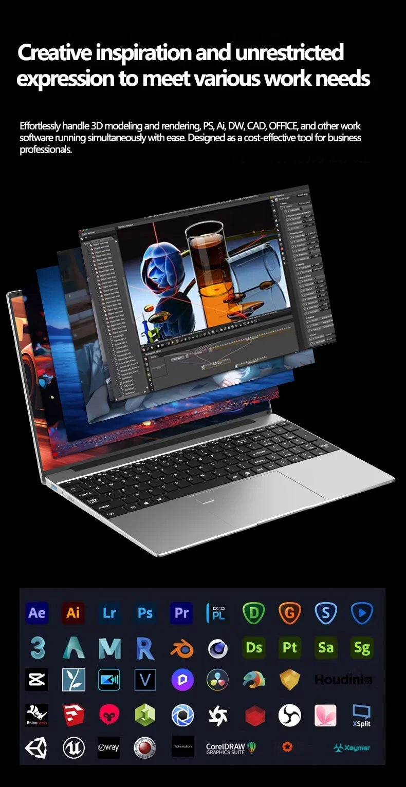 2026 Intel Core i9 9900 15.6 Inch Laptop 32GB RAM 2TB SSD Windows 11 1920x1080 HD Ultra Slim Gaming Gamer Office