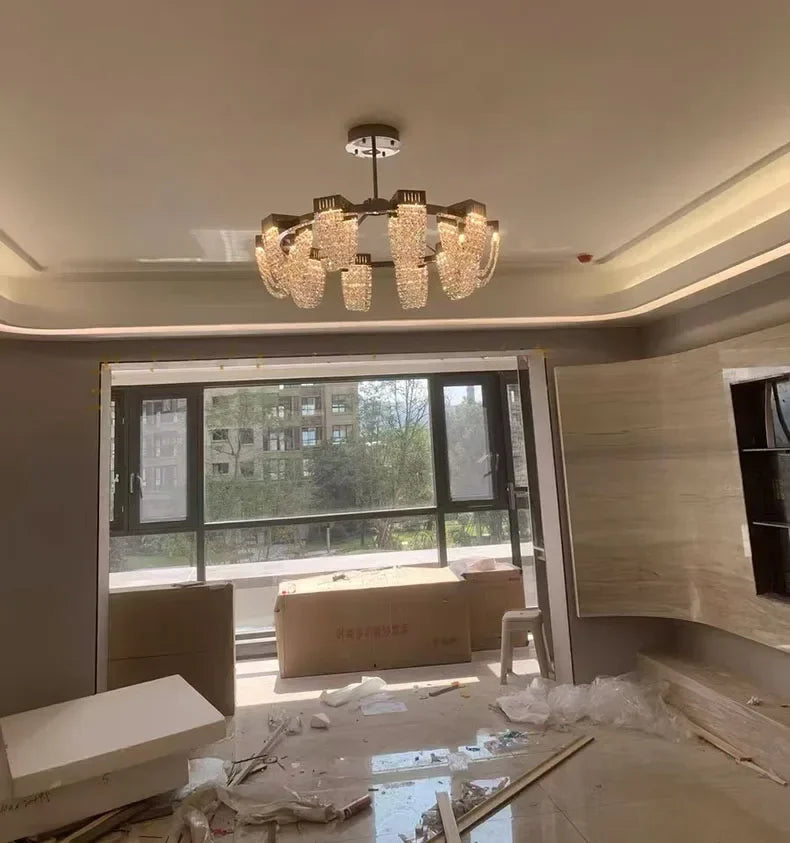2025 New Home DecorationPendant Lights Luxury Crystal Living Room Chandelier Bedroom Pendant Lamp Ceiling Light  Indoor Lighting