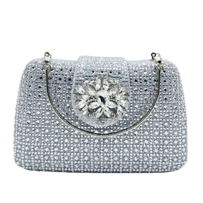 XIYUAN Lady Crystals Evening Bags Women 2024 Sparkling Diamond Evening Handbags Metal Clutch Purses And Handbag Wedding Purse