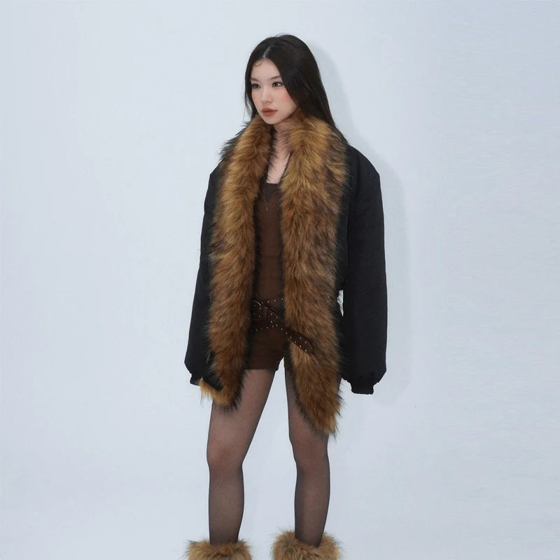 Bulk discount  Y2K Mink Fur Scarf for Women - Winter Plush Long Strip Scarf, European American Style Warm accessory