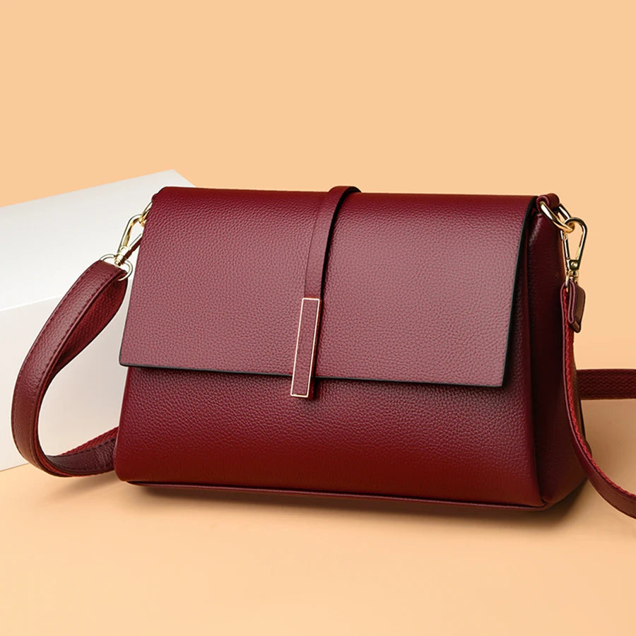 Soft Leather Luxury Shoulder Crossbody Bags for Women 2023 Fashion Purses and Handbags Designer Fashion Ladies Messenger Bag Sac