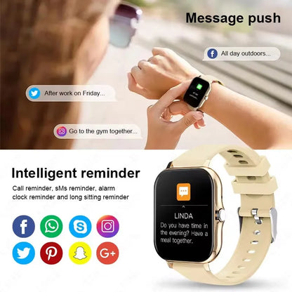 New Smart Watch Android IOS Phone 1.44 Inch Color Screen Bluetooth Call Blood Oxygen/Pressure Monitoring Smart Watch Women Men