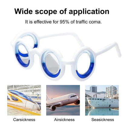 Anti Motion Sickness Anti-Nausea Smart Glasses Anti-Dizziness Eyewear Natural Nausea Relief Glasses for Kids Adults Carsickness