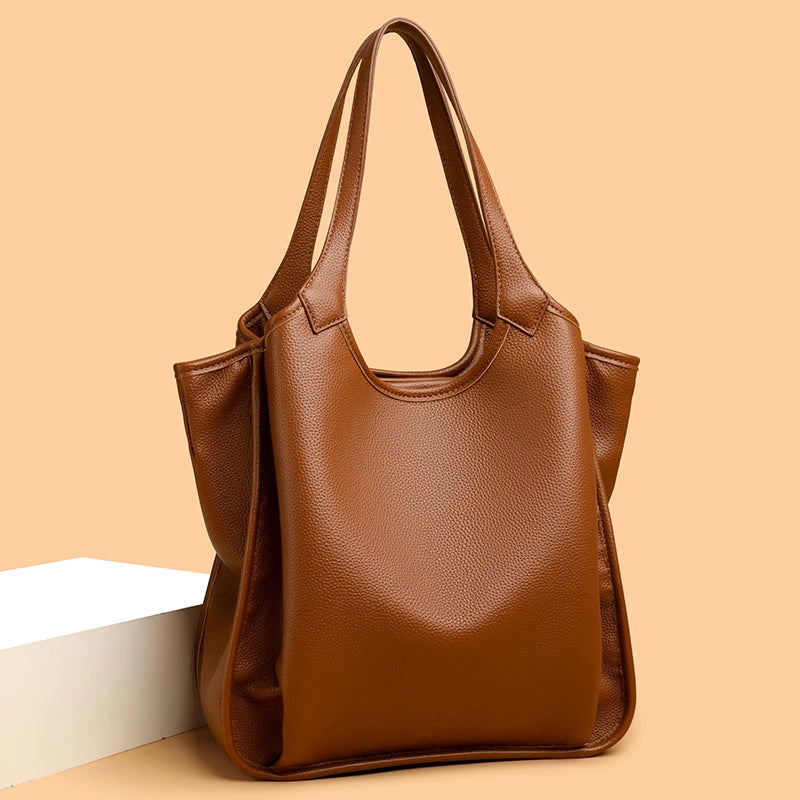Luxury Soft Leather Handbags Large Capacity Women Shoulder Bags for Women Designer Tote Sac Shopping Crossbody Top Handle Bag