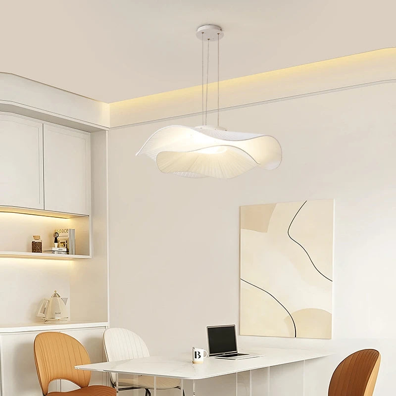 Modern Simple Fabric Led Pendant Lights Dining Room Nordic Chandelier Lamp Bar Hanging Lamp Home Decor Dimmable Light Lamparas
