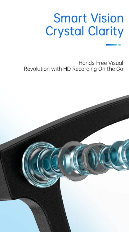 Smart Glasses AI Translation 8MP HD Camera 4K Shooting Image Bluetooth Call Recording Music Smart Sunglasses