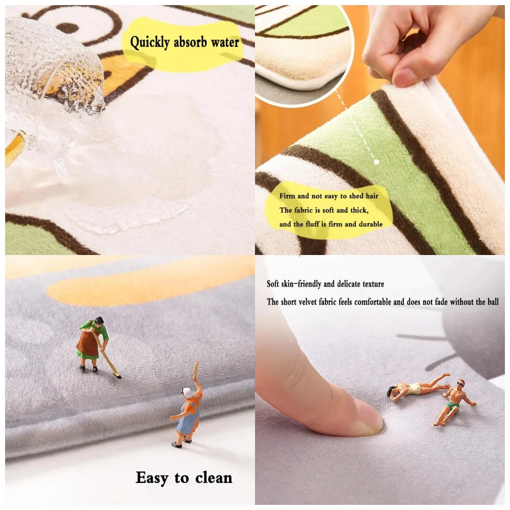 C-Coca Cola Bathroom Mat Anti-slip Absorb Water Long Strip Cushion Bedroon Mat Welcome Doormat