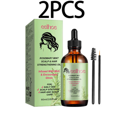 EELHOE Rosemary Hair Care Essential Oil - Reduces Frizz, Enhances Shine, Mint-Infused, Nourishing Care for Women and Men 1set