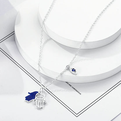 Luxury Necklace 925 Silver Original Sterling Zircon Dragonfly Butterfly Firefly Star Moon Chain Link For Women Wedding Jewelry
